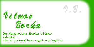 vilmos borka business card